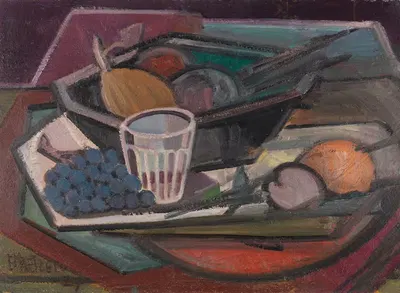Натюрморт с стаканом воды by Эмиль Маецель, 1927 — digital art print download