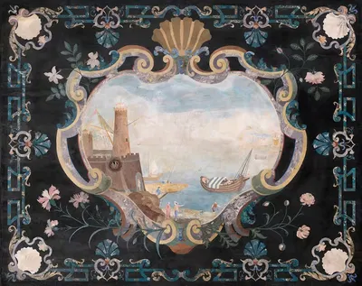 Столешница консоли из скальоли с морским пейзажем by Пьетро Беллони — digital art print download