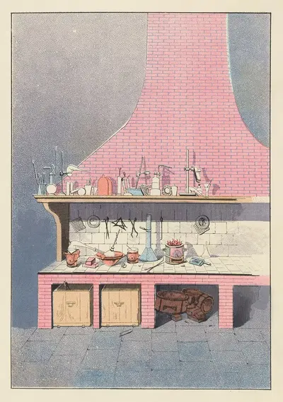 Рабочий стол химика by Джон Говард Эпплтон, 1884 — digital art print download