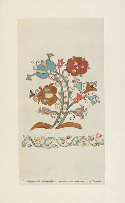 Motivy ukrainskago ornamenta Pl. 18 by Nikolay Samokish, 1900 — digital art print download