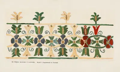Motivy ukrainskago ornamenta Pl. 24 by Nikolay Samokish, 1900 — digital art print download
