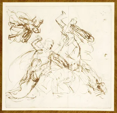 Study for The Combat by Уильям Этти — digital art print download