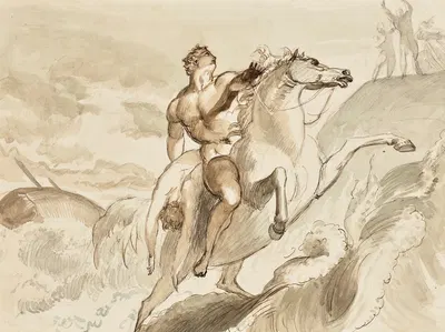 The Hero Woltemade by William Lock the Younger, 1831 — digital art print download