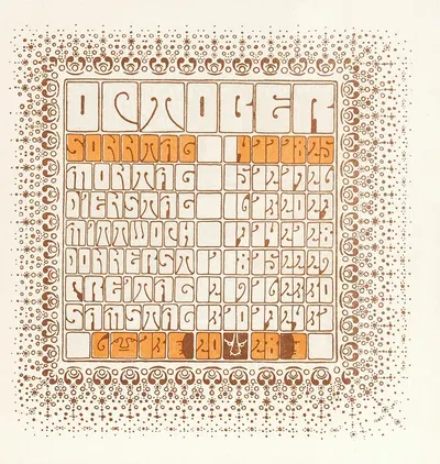 Oktober by Alfred Roller, 1903 — digital art print download