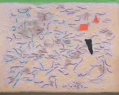 Strömung auf Violett by Вилли Баумайстер, 1954 — digital art print download