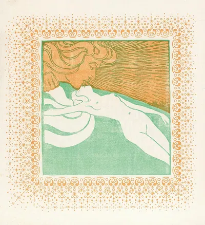 Лучезарные поцелуи by Вильгельм Лист, 1903 — digital art print download