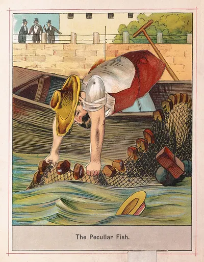 Странная рыба by Лотар Меггендорфер, 1890 — digital art print download