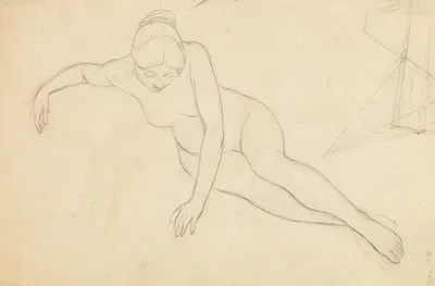 Study of a nude woman by Ксавье де Кок — digital art print download