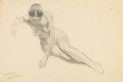 Study of a nude woman by Ксавье де Кок — digital art print download