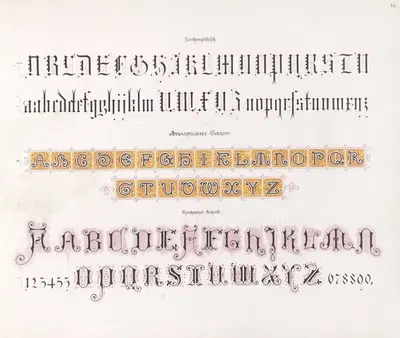 Алфавиты Дондорфа Pl.01 by Бернхард Дондорф, 1873 — digital art print download