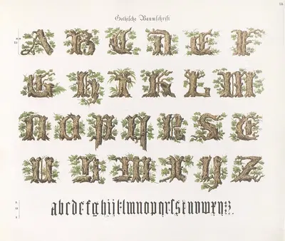 Алфавиты Дондорфа Пл.04 by Бернхард Дондорф, 1873 — digital art print download