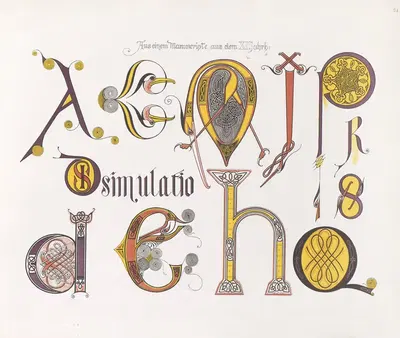Алфавиты Дондорфа Пл.10 by Бернхард Дондорф, 1873 — digital art print download