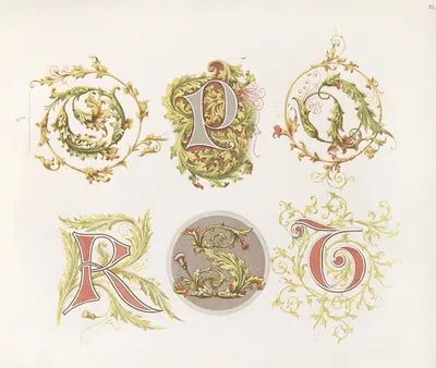 Алфавит Дондорфа Пл.18 by Бернхард Дондорф, 1873 — digital art print download