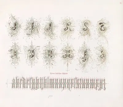 Алфавиты Дондорфа Пл.30 by Бернхард Дондорф, 1873 — digital art print download