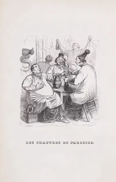 The Parish Singers by J. J. Grandville, 1836 — digital art print download