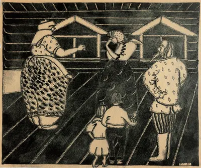Сватовство; выбор жениха by Борис Григорьев, 1911 — digital art print download