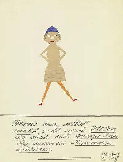'Wenns mit selbst nicht geht nach Willen …' by John Elsas, 1932 — digital art print download