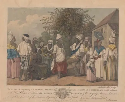 Танец негров на острове Доминика by Агостино Бруниас, 1779 — digital art print download