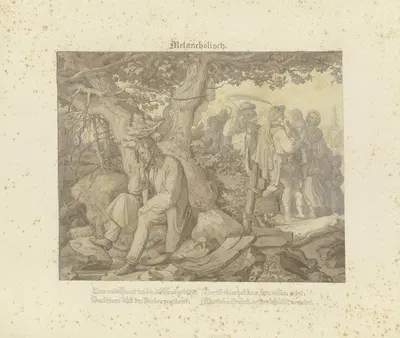 Меланхолик by Эдуард Илле, 1862 — digital art print download