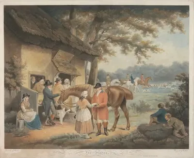 Fox Hunting. 1. Going Out (After George Morland) by Edward Bell, 1800-1801 — digital art print download