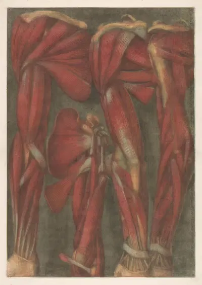 Анатомические модели мышц руки и плеча by Жак Фабиен Готье д'Аготи, 1745 - 1746 — digital art print download