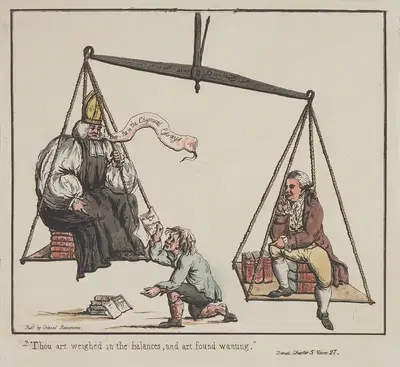 Ты взвешен на весах и найден недостаточным by Джон Кирби Болдри, 1788 — digital art print download