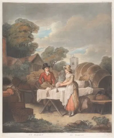 На рынке (после Фрэнсиса Уитли) by Уильям Т. Эннис, 1803 — digital art print download