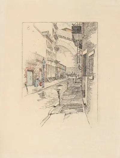 Розовая улица by Шарль Фредерик Уильям Мелятц, 1904 — digital art print download