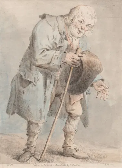 Старик, просящий милостыню by Элиас Мартин, 1778 — digital art print download
