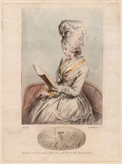 Молодая женщина читает by Элиас Мартин, 1778 — digital art print download