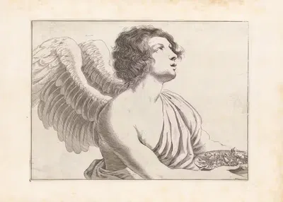 Engravings after Guercino's Libro dei Disegni Pl.02 by Francesco Curti, c. 1630 — digital art print download