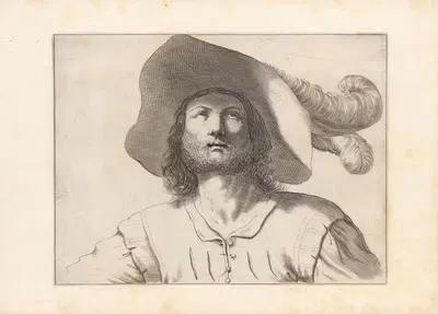 Engravings after Guercino's Libro dei Disegni Pl.09 by Francesco Curti, c. 1630 — digital art print download