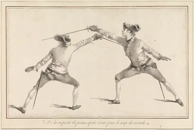 Ответ на первый после того, как был отражен второй удар by Джеймс Гвин, 1763 — digital art print download