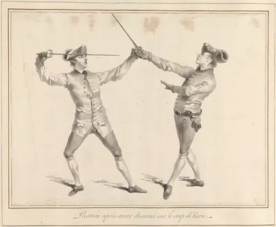 Позиция после разоружения на удар третьей by Джеймс Гвин, 1763 — digital art print download