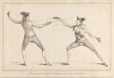Позиция для Гвардии в Четверке и Удар Четверки by Джеймс Гвин, 1763 — digital art print download