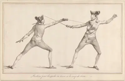 Позиция для охранника в третьем и удар в третьем by Джеймс Гвин, 1763 — digital art print download