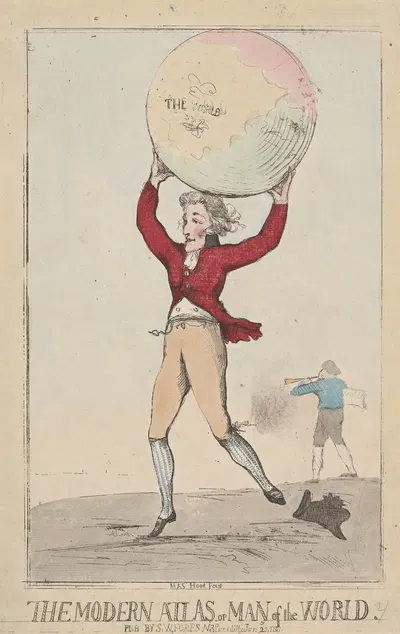 The Modern Atlas, or Man of the World by James Hook, 1787 — digital art print download