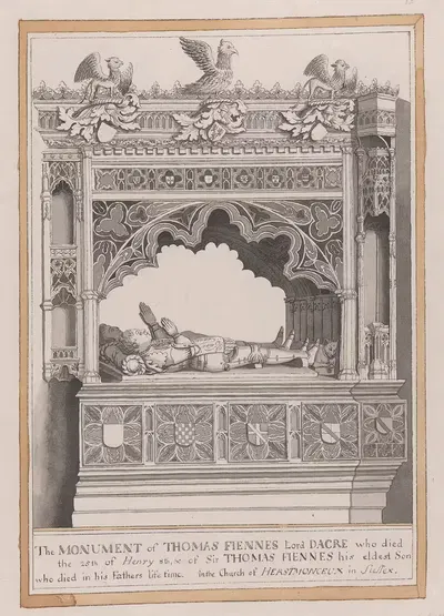 The Monument of Thomas Fiennes by James Lambert of Lewes — digital art print download