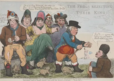 Лягушки, отвергающие своего короля by Джон Коз, 1799 — digital art print download