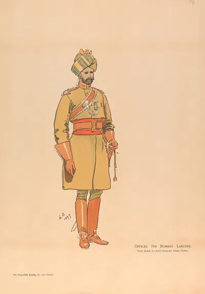 Офицер 7-го бомбейского легиона by Джон Чарлтон, 1897 — digital art print download