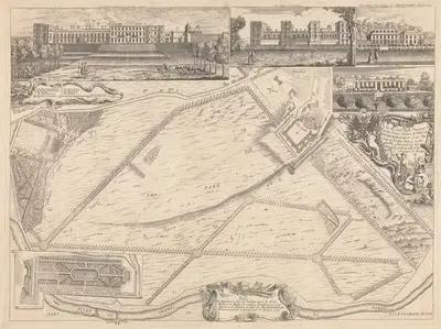 План Виндзорского парка by Джон Рокк, 1738 — digital art print download