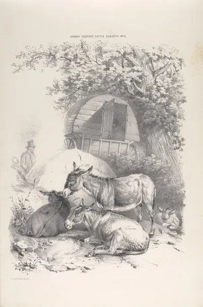 Thomas Sydney Cooper's cattle subjects Pl.06 by Томас Сидни Купер — digital art print download