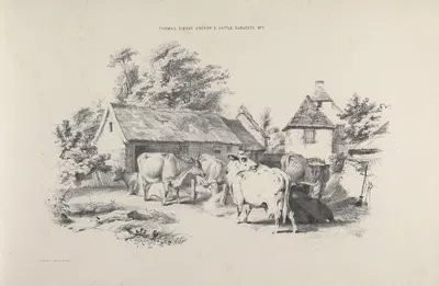 Thomas Sydney Cooper's cattle subjects Pl.07 by Томас Сидни Купер — digital art print download