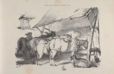 Thomas Sydney Cooper's cattle subjects Pl.12 by Томас Сидни Купер — digital art print download