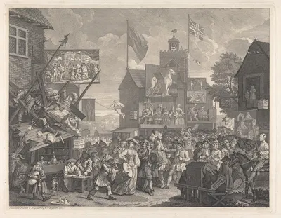 Ярмарка Саутуорка by Уильям Хогарт, 1733 — digital art print download
