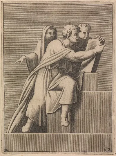 Иаков, Иуда и Лия, предки Христа by Адамо Скультори, 1550-1585 — digital art print download