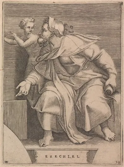 Пророк Иезекииль by Адамо Скультори, 1550-1585 — digital art print download