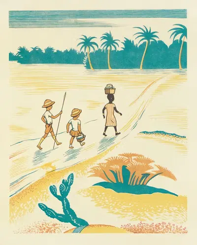 Пикник в джунглях Pl.16 by Клиффорд Уэбб, 1934 — digital art print download