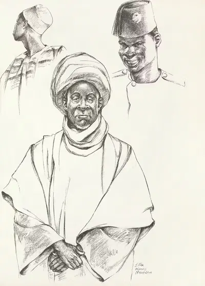 West Africa Vignettes Pl.07 by Elton Fax, 1960 — digital art print download