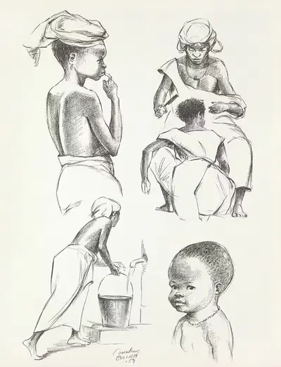 Виньетки Западной Африки Пл.15 by Элтон Факс, 1960 — digital art print download
